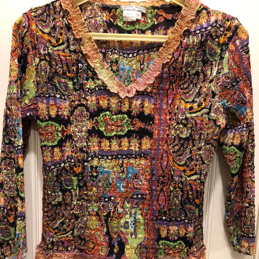 Beautiful Alberto Makali Multi-Colored Sparkly Top